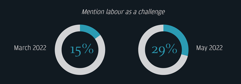 29% mention labour as a challenge in the year ahead (Graphic: Business Wire)