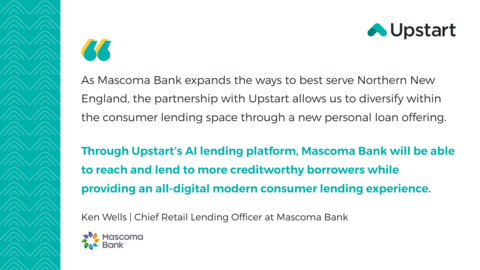 Quote from Ken Wells, Chief Retail Lending Officer for Mascoma Bank (Graphic: Business Wire)