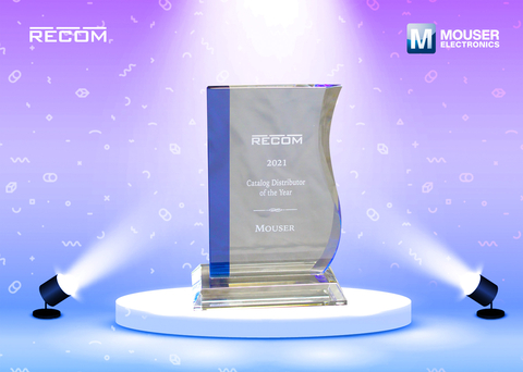 In presenting the award, RECOM recognized Mouser’s excellence in New Product Introductions and global customer growth. (Photo: Business Wire)