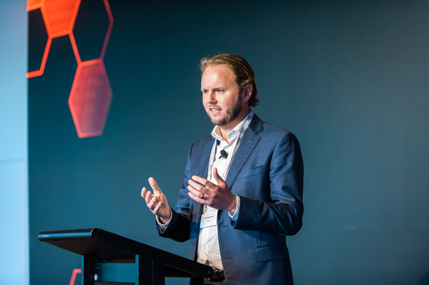 Procore vice president APAC Tom Karemacher speaking at an event about the report. (Photo: Business Wire)