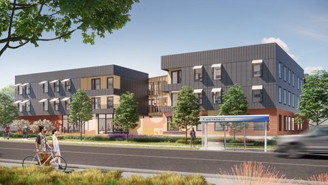 Project Transitions received a $750,000 AHP subsidy from Prosperity Bank and FHLB Dallas to build affordable housing for people with HIV in Austin. This artist’s rendering shows what the completed project will look like. (Photo: Business Wire)