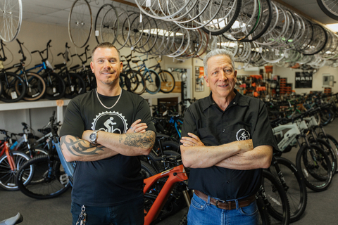 Travis Kidd and Randy Archer of Archer's Bikes at their location in Mesa, AZ. (Photo: Business Wire)