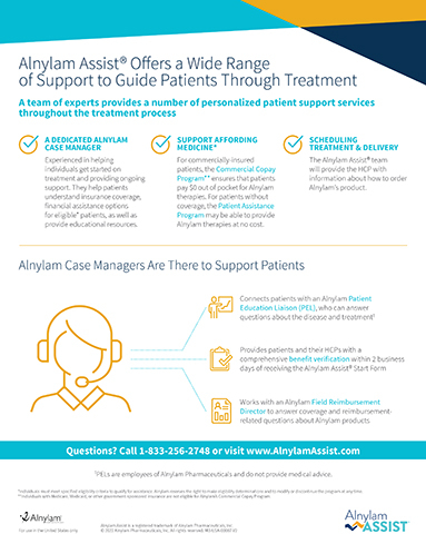 Alnylam Assist® fact sheet (Graphic: Business Wire)