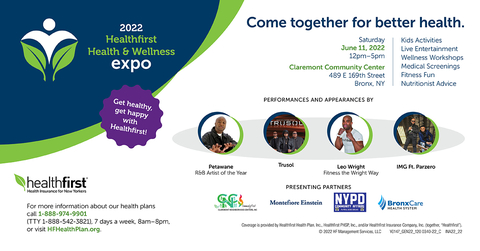 Join us at the Healthfirst Health & Wellness Expo for a fun-filled day of live entertainment, activities for kids and fitness classes in the Bronx.