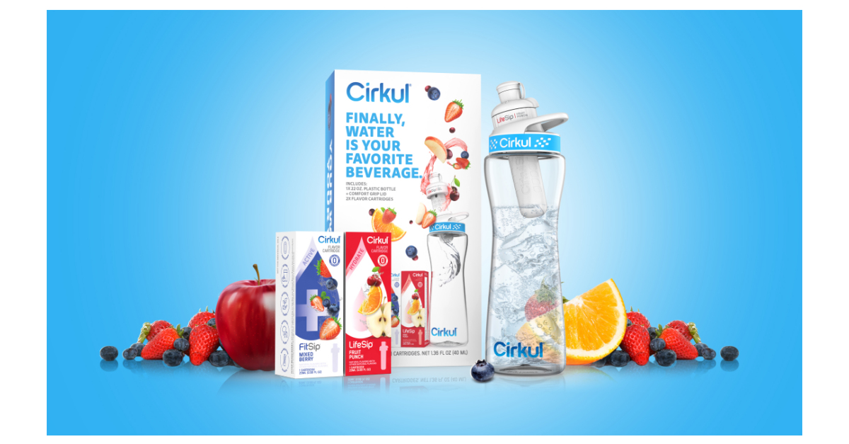 Cirkul Flavor Cartridges & 22oz Water Bottle