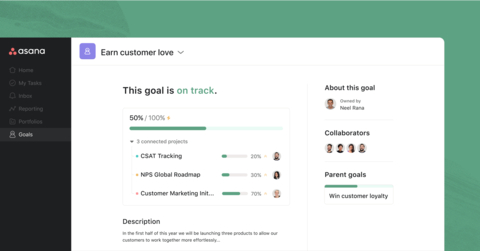 Automatic Progress Roll-Ups give real-time insights on important initiatives, reducing the need for time-consuming status meetings and trust-reducing micromanagement. (Graphic: Business Wire)