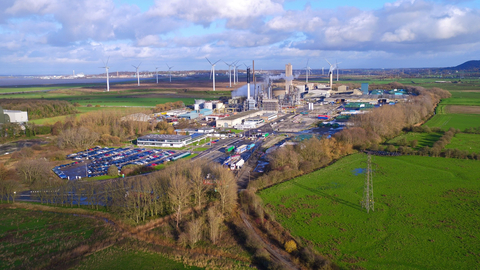 Aerial view of CF Fertilisers UK's Ince manufacturing facility near Chester, United Kingdom (Photo: Business Wire)