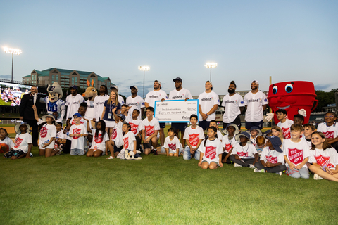 original The Dallas Cowboys join electricity provider Reliant to present $81,000 to The Salvation Army at the ninth annual Reliant Home Run Derby on Tuesday, June 7 in Frisco, Texas. The event brought thousands of fans out to cheer on the Cowboys as they traded football cleats for baseball bats to raise funds for charity. (Brandon Wade/AP Images for Reliant)