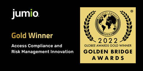 Jumio Gold Winner - Access Compliance and Risk Management Innovation (Graphic: Business Wire)