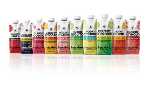 buzzbox premium cocktails announced new packaging across its portfolio of ten ready-to-drink, all natural ingredient cocktails, including the newest addition buzzbox Tequila Paloma. (Photo: Business Wire)