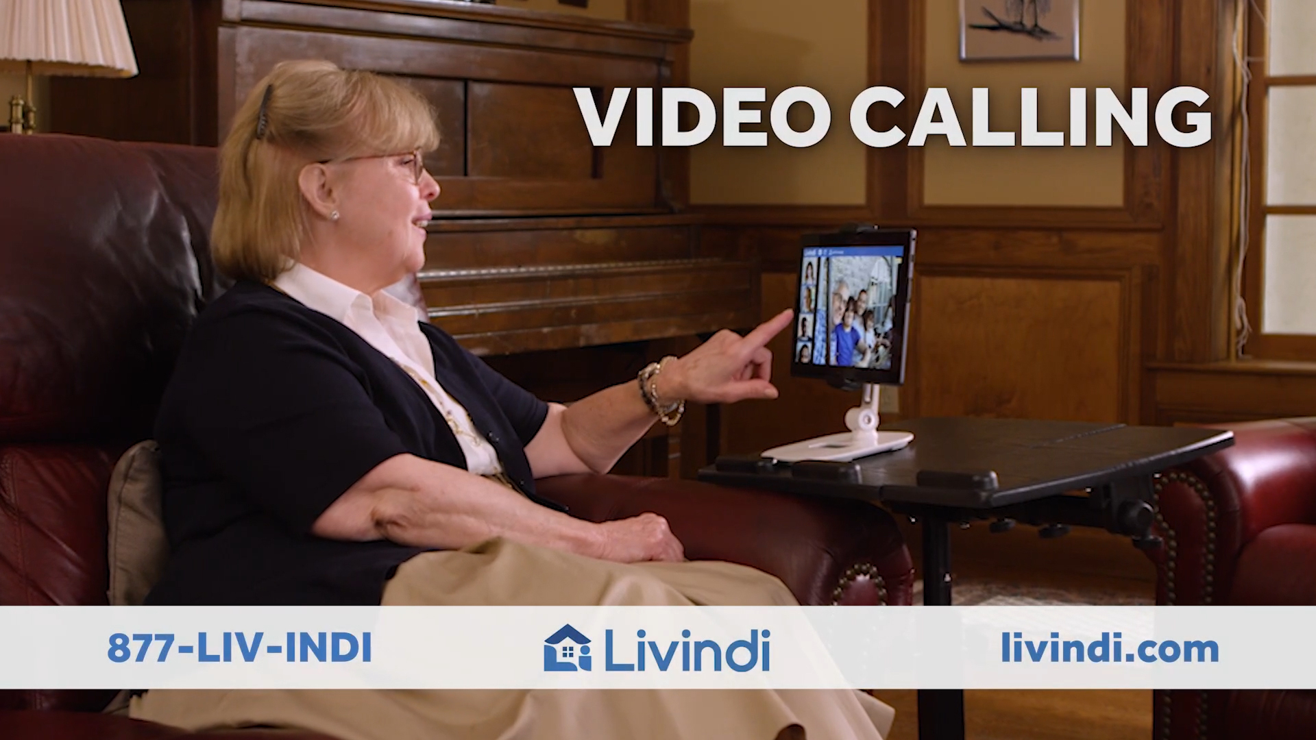 Livindi and Fellowship Senior Living Launch Fellowship Connected Living Bringing exceptional health care services for clients living at home Play Video Livindi makes it easy for families to connect with and protect someone they love using simple video calling and picture sharing. It’s easy to tap a picture to start a video-call, and simple for a family to share photos with an app. It's easy to access a personal care coordinator or therapist, to tap a button for help, or get medication reminders. Families receive simple and easy to understand health alerts when sensors detect something is wrong. It’s easy to be there and still give them space. Ease your mind and get Livindi today.