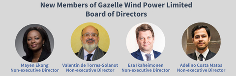 Four industry experts join Gazelle Wind Power's board to provide additional guidance to the offshore wind developer. (Graphic: Business Wire)