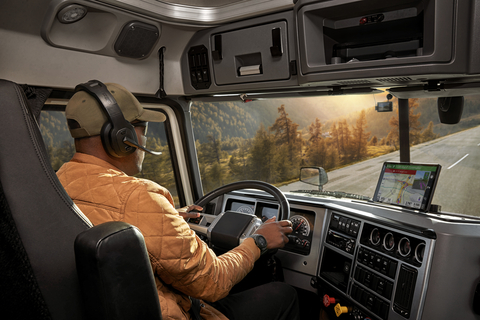 Whether on-duty or at a rest stop, drivers can benefit from these wireless headsets which provide crystal clear audio and active noise cancelation (ANC) technology (Photo: Business Wire)