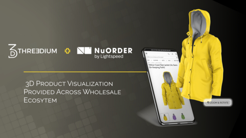 The integration of Threedium's 3D technology into the NuORDER by Lightspeed platform enables brands to add interactive, 3D product visualizations to their digital linesheets, catalogs, and virtual showrooms (Photo: Business Wire)