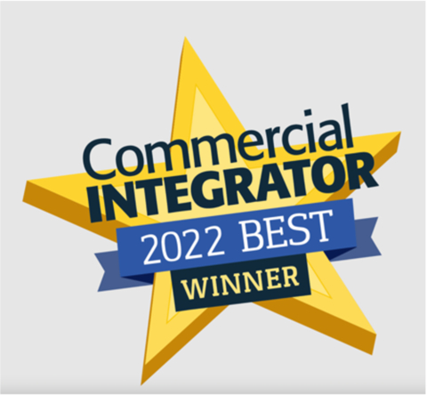 ClearOne’s DIALOG 10 USB Wireless Mic System is honored with a Commercial Integrator 2022 BEST Award. (Graphic: Business Wire)