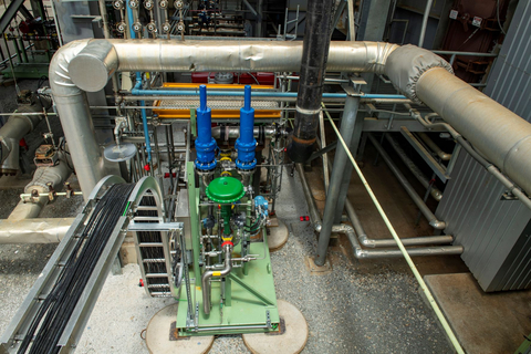 Skid de controle de fluxo para mistura de hidrogênio (Foto: Georgia Power)