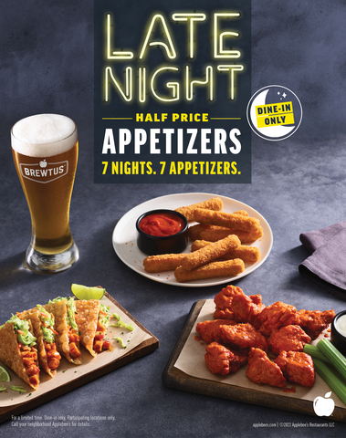 Applebee’s® to Satisfy Late Night Cravings with Half-Priced Appetizers (Graphic: Business Wire)