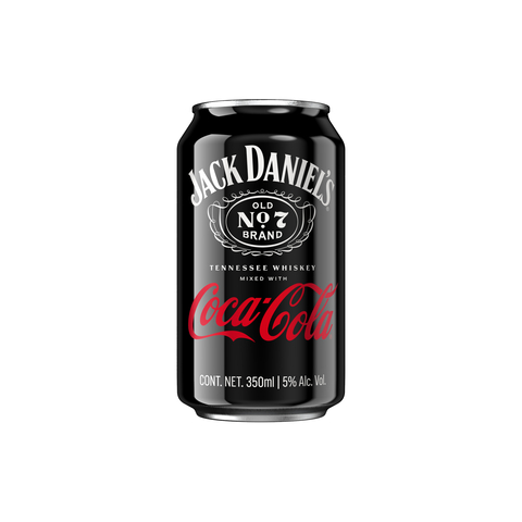 Jack Daniel’s & Coca-Cola RTD, inspired by the classic bar cocktail, will be made with Jack Daniel’s Tennessee Whiskey and Coca-Cola. (prototype can, Courtesy of Brown-Forman Corporation/The Coca-Cola Company)
