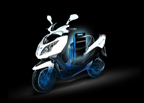 The Blitz 3000 electric moped will be the first-ever vehicle to use Addionics' advanced battery design of smart 3D electrodes. (Photo: Business Wire)