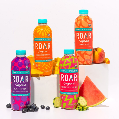 All four flavors of ROAR Organic's delicious hydration beverages are now available at Whole Foods Market locations nationwide. (Photo: Business Wire)