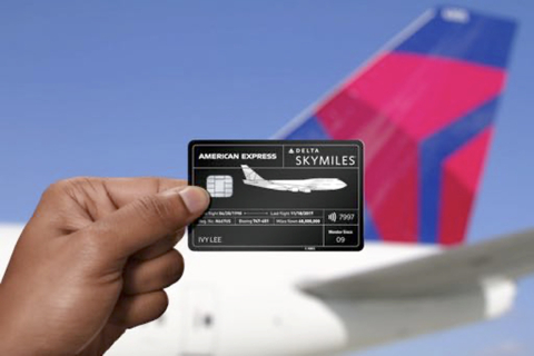 The limited-edition Boeing 747 card design for Delta SkyMiles® Reserve American Express Card Members (Photo: Business Wire)