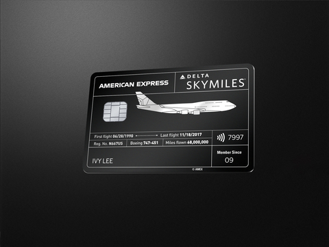 The limited-edition Boeing 747 card design for Delta SkyMiles® Reserve American Express Card Members (Graphic: Business Wire)