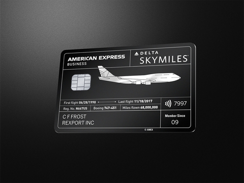The limited-edition Boeing 747 card design for Delta SkyMiles® Reserve Business American Express Card Members (Graphic: Business Wire)