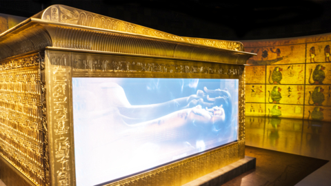 The new "Beyond King Tut" immersive exhibition created in partnership with the National Geographic Society will open in Los Angeles Nov. 4 on the anniversary of the tomb discovery. Tickets are on sale at www.beyondkingtut.com. (Credit: Rodney Bailey)