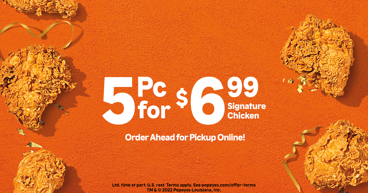 Popeyes Is Selling Chicken for 59 Cents for 50th Anniversary