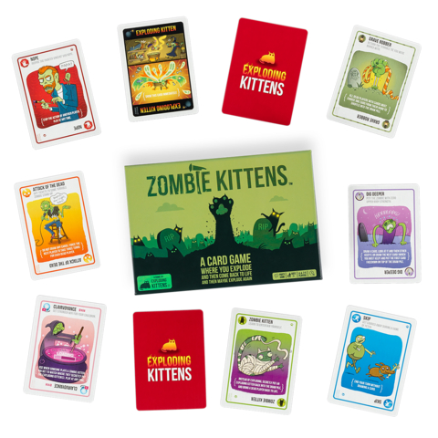 Exploding Kittens, the hit tabletop game creator, today announced its newest standalone expansion to the original Exploding Kittens game, Zombie Kittens, a card game where players explode, and then come back to life, and then maybe explode again. (Photo: Business Wire)