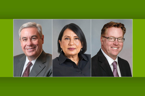 Mark Crosswhite (left), Noopur Davis (center) and Tom Hill (right) have been appointed to the boards of Regions Financial Corp. and its subsidiary, Regions Bank, effective July 1, 2022. (Photo: Business Wire)