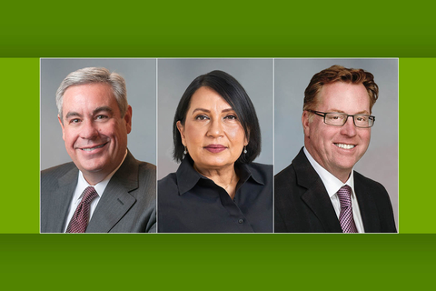 original Mark Crosswhite (left), Noopur Davis (center) and Tom Hill (right) have been appointed to the boards of Regions Financial Corp. and its subsidiary, Regions Bank, effective July 1, 2022. (Photo: Business Wire)