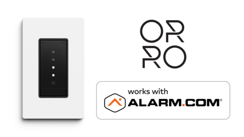 With the latest integration, users of Orro's intelligent lighting and home control system are now able to control lighting features through the Alarm.com app, while adding Orro Switches to their Alarm.com Scenes. (Photo: Business Wire)