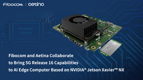 Integrated with Fibocom FM160-EAU module, which features 3GPP Release 16 capabilities, Aetina AN810-XNX edge AI computer is designed with Nvidia Jetson NX platform, jointly bringing 5G connectivity and edge AI capacity for robotics, drone, industrial inspection, etc. (Photo: Fibocom)