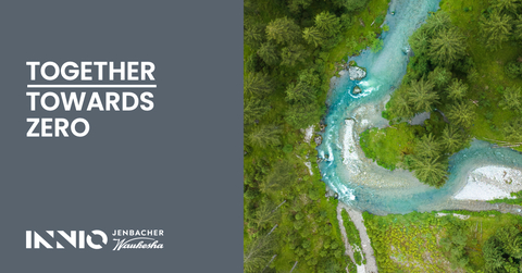original 2021 Sustainability Report 'Together Towards Zero' outlines INNIO's ESG targets, frameworks, and 2021 performance, which was recognized with best-in-class ratings from Sustainalytics and EcoVadis earlier this year. (Graphic: Business Wire)
