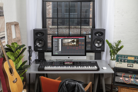 With a wide selection of I/O, MPC Key 61 integrates seamlessly into any studio environment. Use the Class Compliant USB ports to connect devices such as MIDI controllers, audio interfaces, or removable storage. (8) 3.5mm CV/Gate outputs provide plenty of room to plug into your modular and synth gear, and dedicated Pitch Bend/Mod Wheels add expanded control, depth and texture. (Photo: Business Wire)