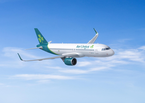 A pair of new A320neo aircraft leased to Aer Lingus by CDB Aviation will be delivered in the airline's full livery, branding, and cabin interior. They will join the Aer Lingus fleet for short-haul operations and will be operated predominantly on the Dublin-London Heathrow route. (Photo: Business Wire)