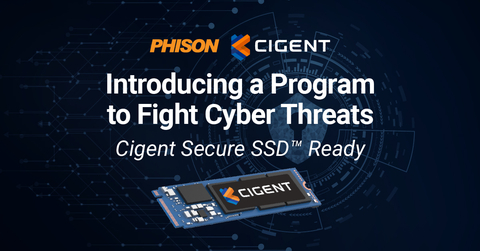 Phison and Cigent introduced a Secure SSD™ Ready program to fight cyber threats. (Graphic: Phison)