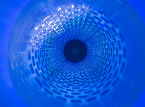 Typhon’s integrated array of ‘Violeds’ UV LEDs inside water pipe (Photo: Business Wire)