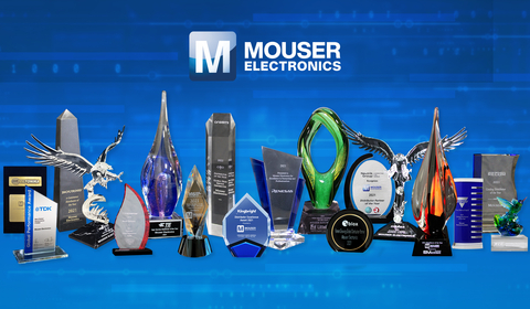 Mouser received 28 top business awards from its manufacturer partners for 2021 and 2022 performance. Manufacturers cited criteria such as best-in-class global logistics, double-digit sales growth, and fastest new product introductions. (Photo: Business Wire)