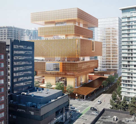 Renderings of the exterior of the new Vancouver Art Gallery building, © Herzog & de Meuron