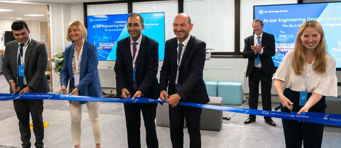 Seen in the picture during the Ribbon Cutting Ceremony (from left to right): Deepanshu Khurana, Embassy of India; Véronique Canceill, Airbus; Amit Chadha, LTTS; Patrice Vassal, Invest in Toulouse; Marie-Eve Rigollet, Airbus (Photo: Business Wire)