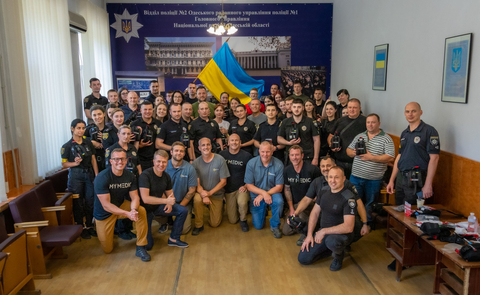 A delegation of My Medic and World Hope International medical and crisis response team members traveled to Odesa, Ukraine last week to donate 3,000 Individual First Aid Kits and train first responders, paramedics, and civilian emergency response personnel on their use. (Photo: Business Wire)