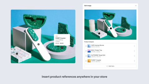 Insert product references anywhere in your store (Graphic: Business Wire)