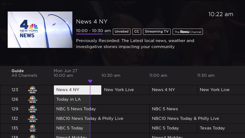 News coverage from NBC stations in major U.S. markets, including New York, Los Angeles, Chicago, Philadelphia, Dallas/Fort Worth, Washington, D.C, Hartford (CT) and South Florida, now accessible through The Roku Channel. (Graphic: Business Wire)