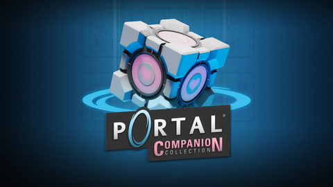 The friendly cubes and deadly turrets of Portal and Portal 2 are hurtling your way in the Portal: Companion Collection when it launches on Nintendo Switch … later today! (Graphic: Business Wire)
