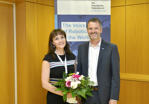 original The new IFR President Marina Bill and her predecessor Milton Guerry. (Photo: Business Wire)