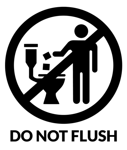If you see this symbol on disposable wipes, dispose of them in the trash and never the toilet. (Graphic: Business Wire)