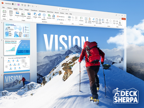 thumbnail Deck Sherpa將大量文字的簡報文稿轉換成美觀的視覺敘述。（圖片：美國商業資訊） 