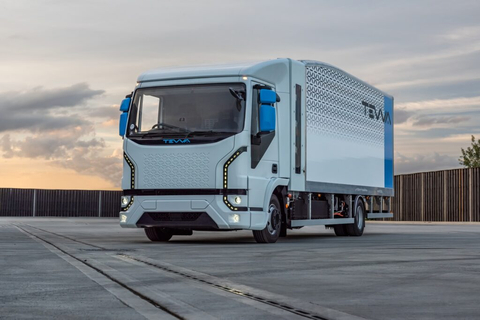 thumbnail Tevva Motor's Hydrogen-Electric Truck which utilizes Loop Energy's fuel cell system (Photo: Business Wire)